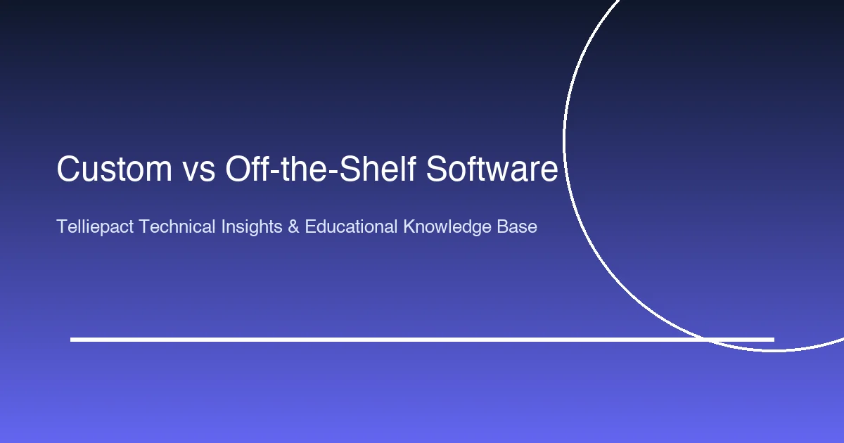 Comparison graphic showing custom software development vs off the shelf commercial software